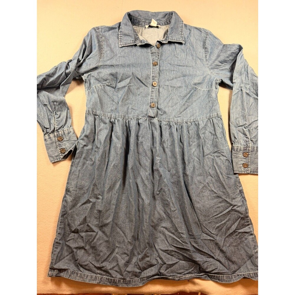 Medium Nine west vintage button up Jean baby doll dress
